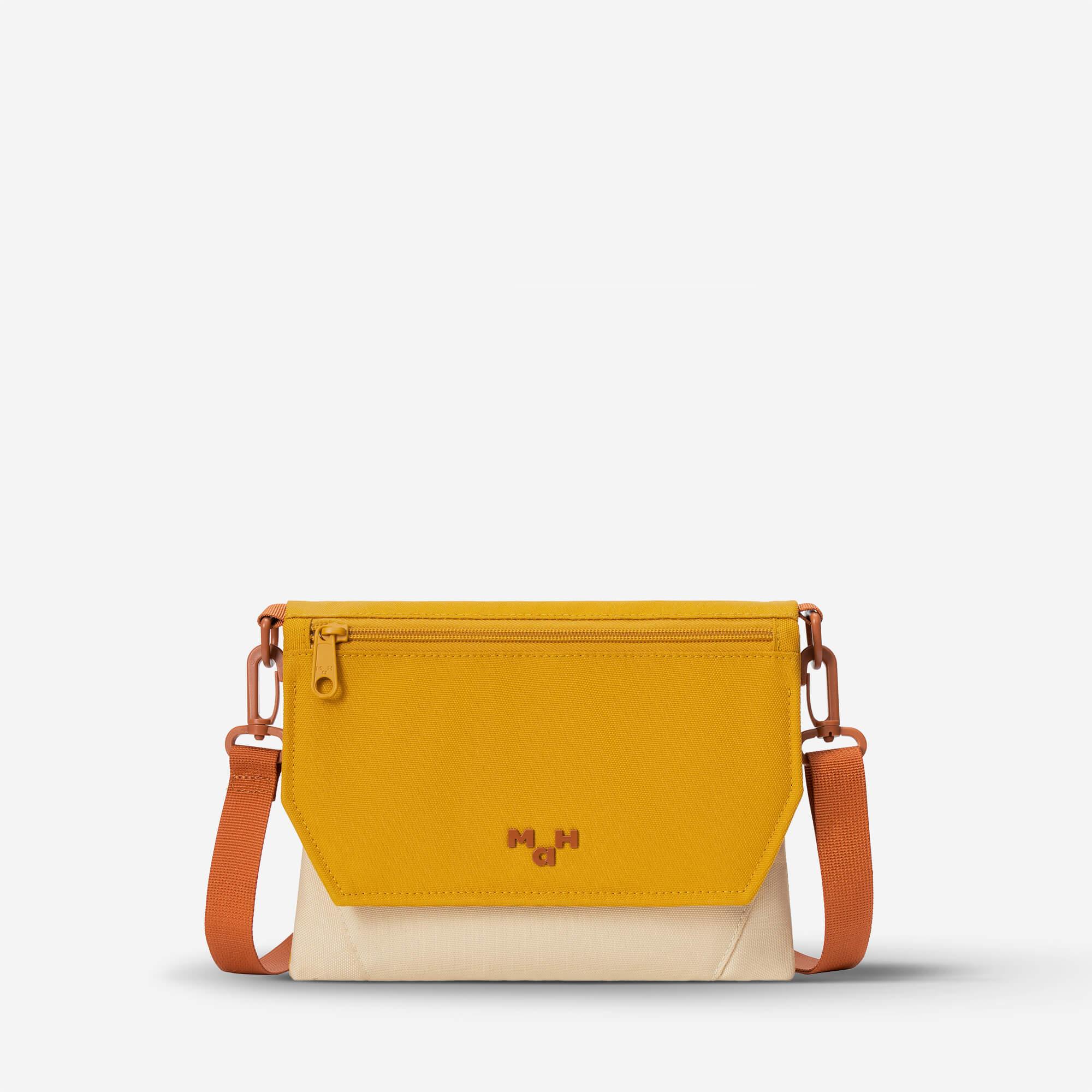 Yellow Flap Crossbody Bag