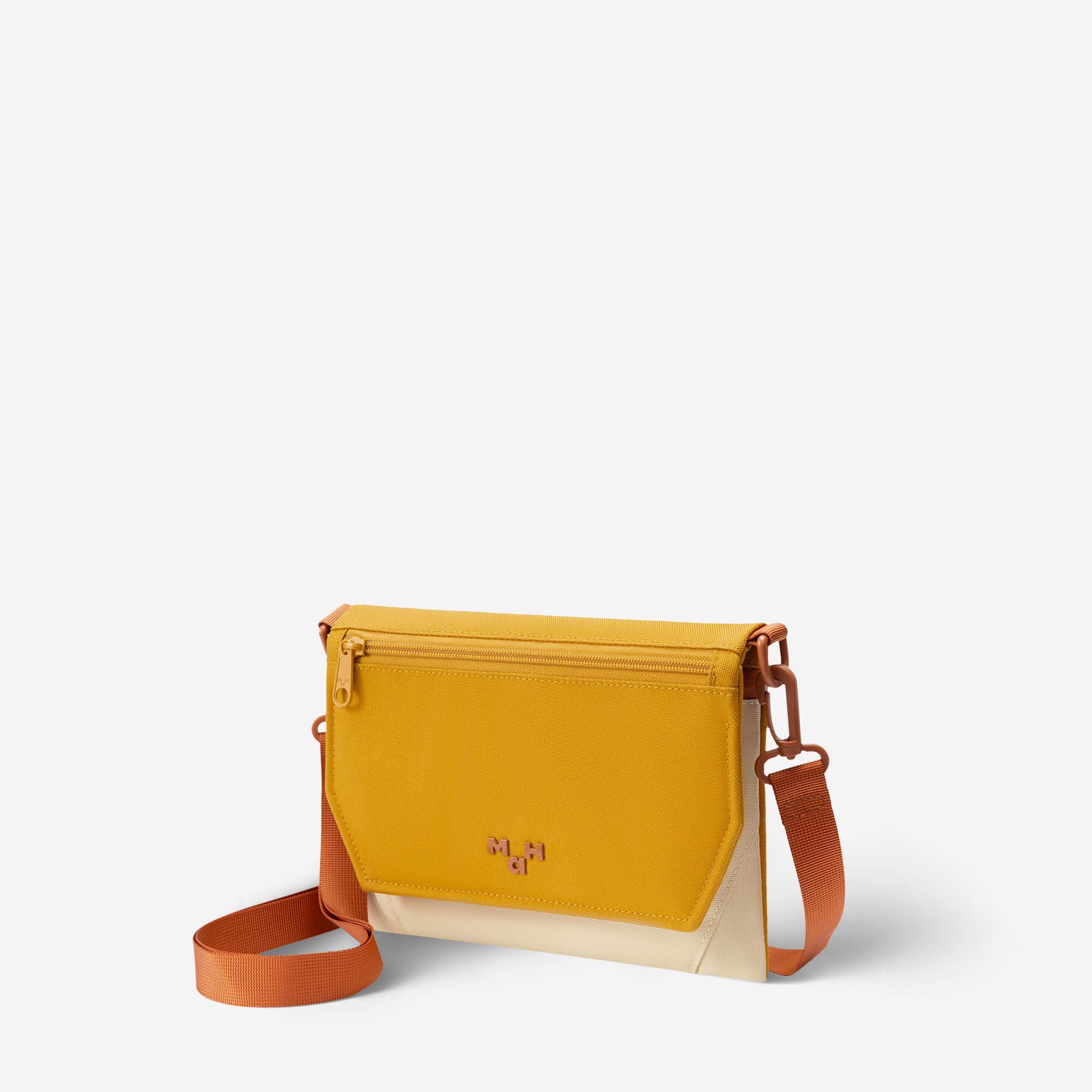 Yellow Flap Crossbody Bag