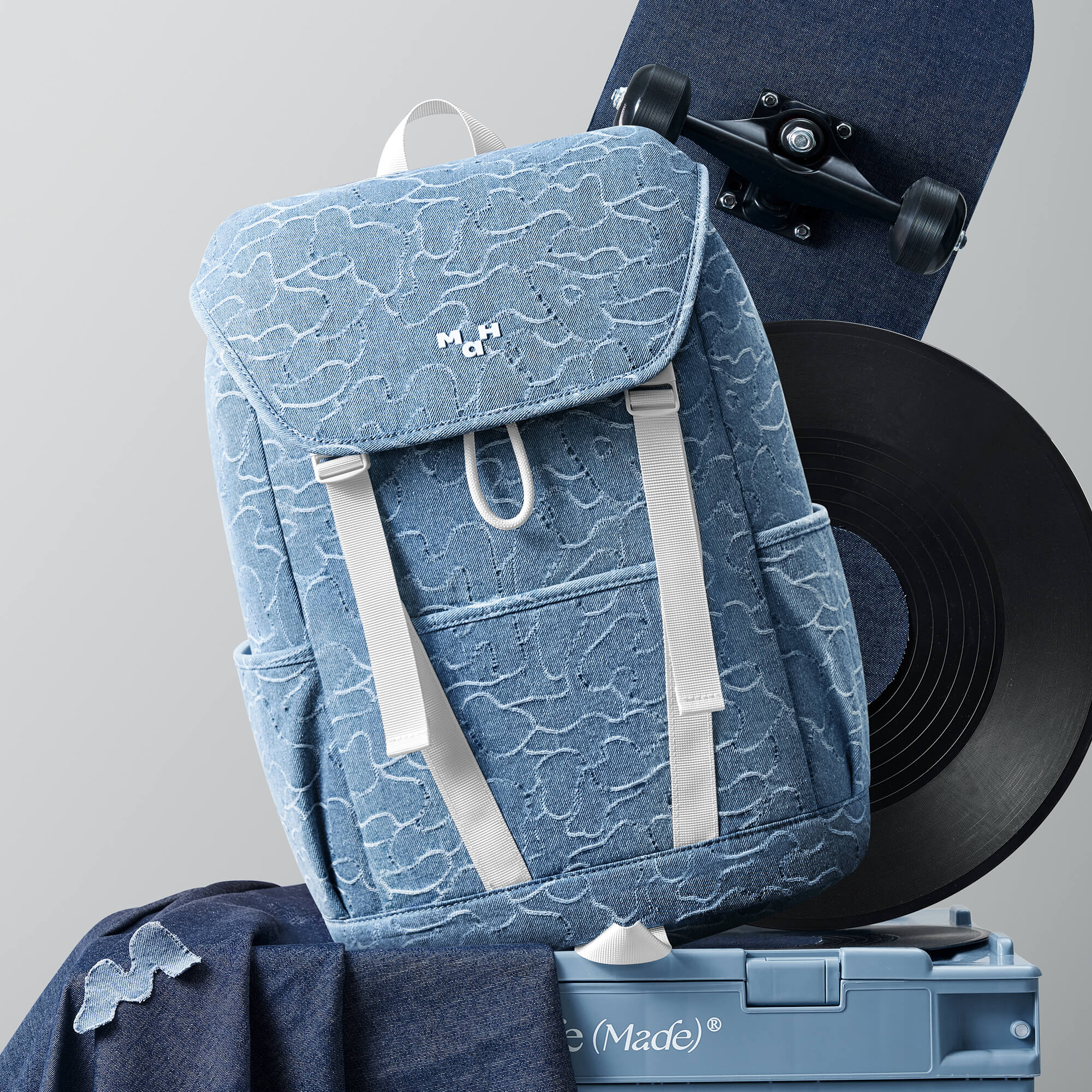 Denim Backpack For Traveling