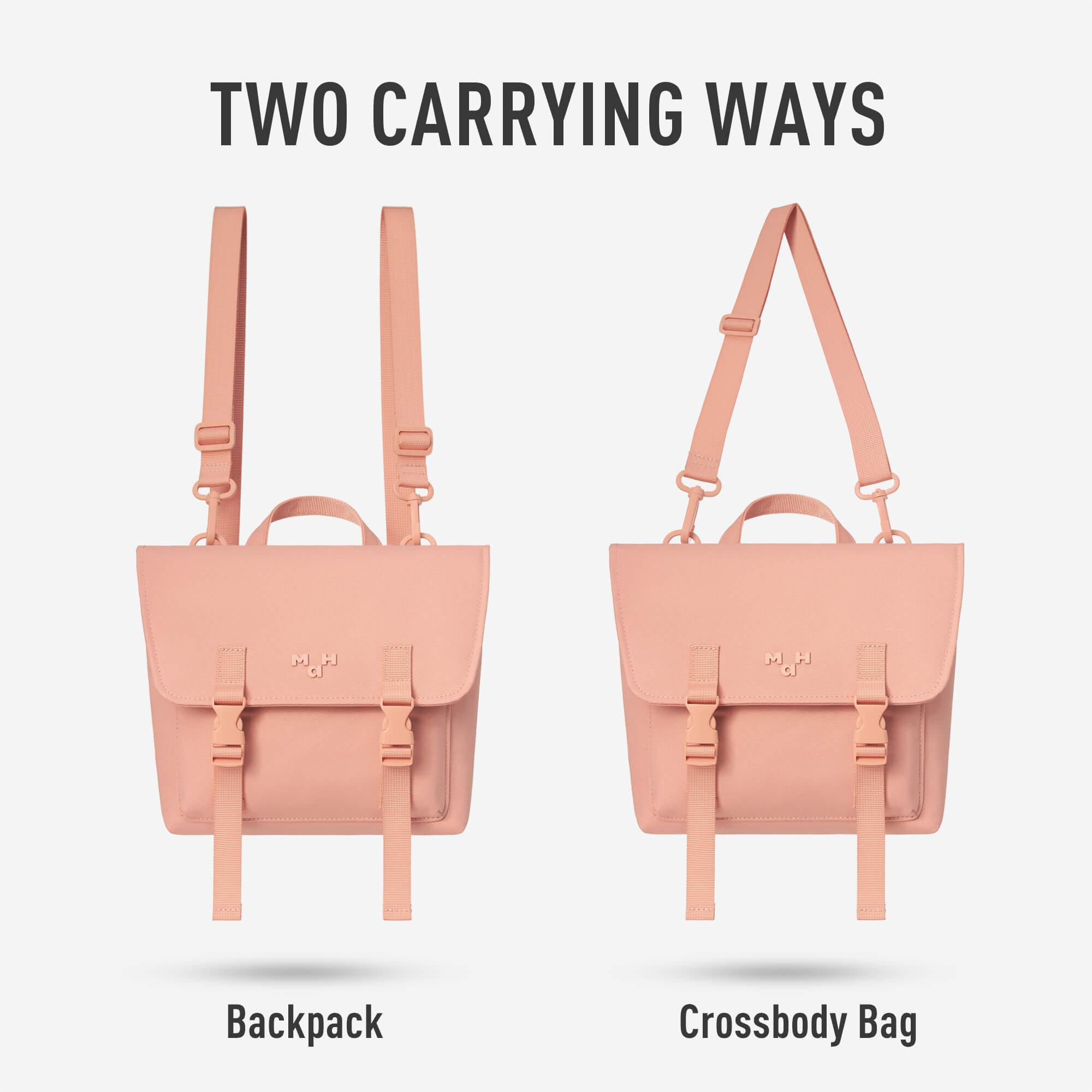 Two Ways of Use Backpack Pink